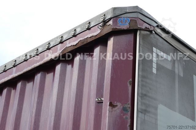 Brandalı açık yarı römork KRONE SD Pritsche Plane XL MegaLiner Edscha Bordwände