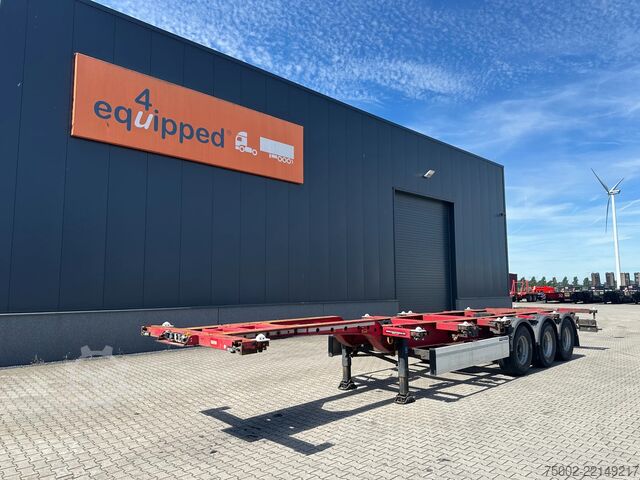 Konténerszállítás Krone 40FT HIGH CUBE / BPW / DRUMBRAKES / NL-CHASSIS ...