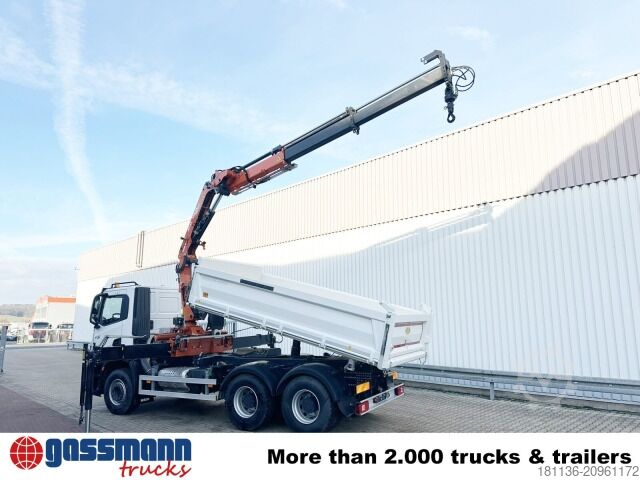 Ανατρεπόμενο φορτηγό Iveco X-Way AD300X46Z 6x4 mit Kran Atlas AK 206.4E-A2,