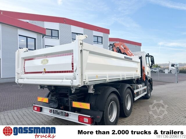 Ανατρεπόμενο φορτηγό Iveco X-Way AD300X46Z 6x4 mit Kran Atlas AK 206.4E-A2,