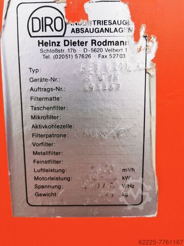 Afzuiging van lasrook DIRO RET 22002-22