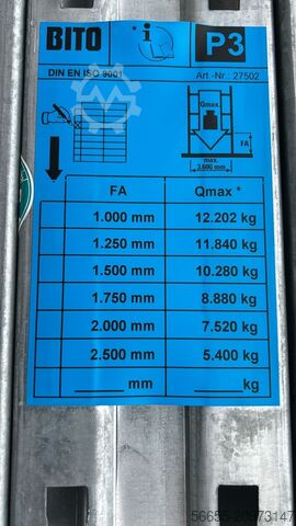 Entrepôt grande hauteur BITO P3/PT110