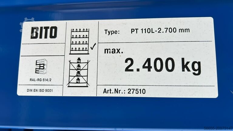 Entrepôt grande hauteur BITO P3/PT110