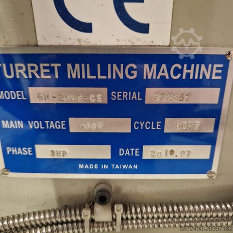 Werkzeugfräse Golden Mill GM 20-VS-CE