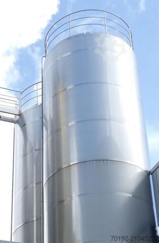 130000 liter isolerad lagringstank tillverkad av V2A med propelleromrörare Ritter (HBB Hildesheimer Behälterbau) K0124