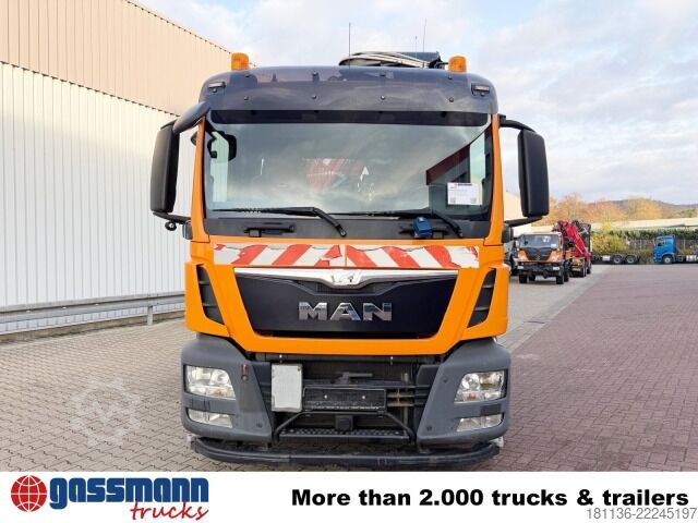 Camião porta-contentores de gancho MAN TGS 26.400 6x2-4 BL, Kran, Motorabtrieb,