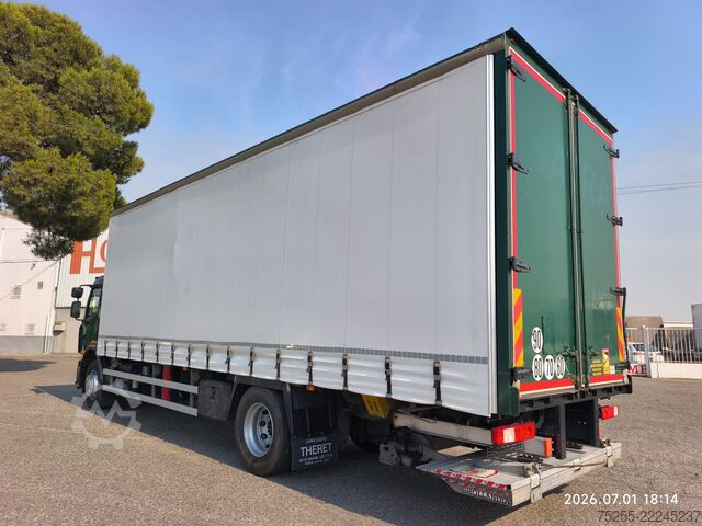 Camion cu platformă și prelată RENAULT 18.280 D WIDE