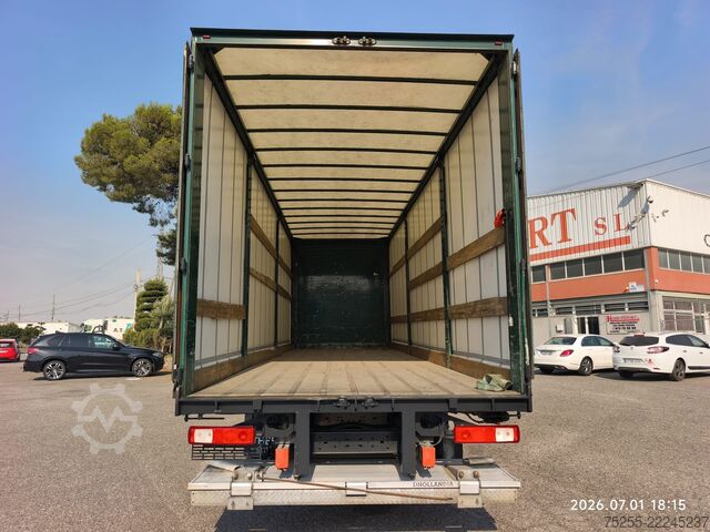 Camion cu platformă și prelată RENAULT 18.280 D WIDE