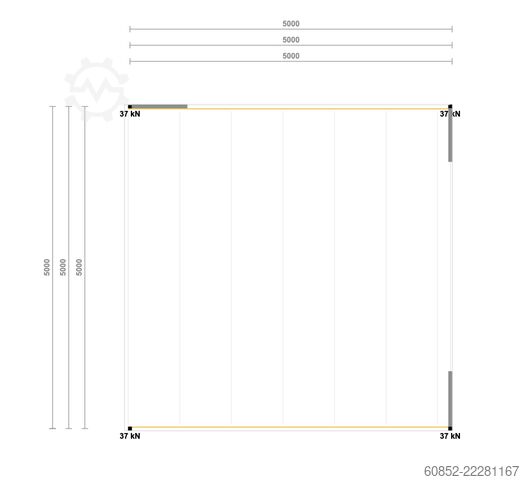 Lagerbühne 5x5m Lagerbühne , Belastung : 500kg/qm Unterkante: 2,5m , ca. 25qm Systembühne