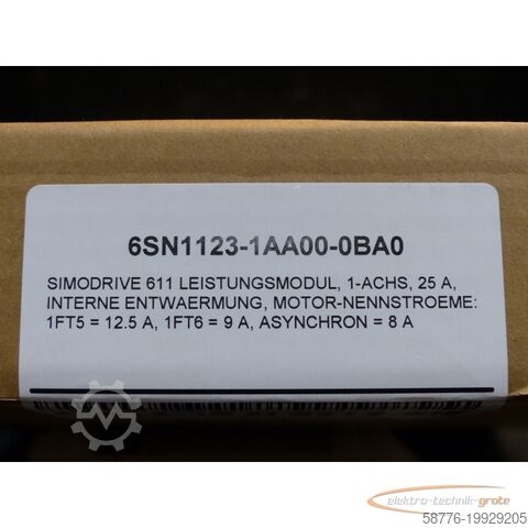 Siemens komponent Siemens 6SN1123-1AA00-0BA0 SN: 7227 LT-Modul generalüberholt mit 12 Monaten Gewährleistung! -