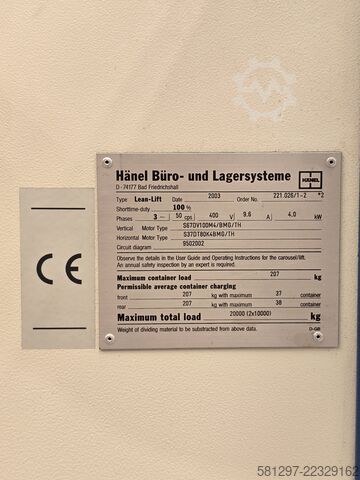Lagers hiss Hanel Lean lifts