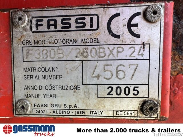 Gru montata su autocarro Fassi F360BXP.24, Funk