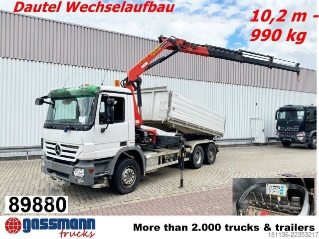 Kiepwagen Mercedes-Benz Actros 2644 LK 6x4, Dautel Wechselsystem, Kran