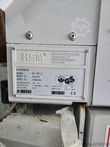 Horizontale hydraulische balenpers HSM HL 7009