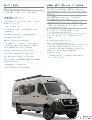 Kamper HYMER/ERIBA Grand Canyon S CrossTrail 700 AHK 2.8T Leder
