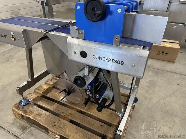 2018 Marel concept 500 etiketteringsmaskine top og bund Marel concept 500 labelling machine top and bottom