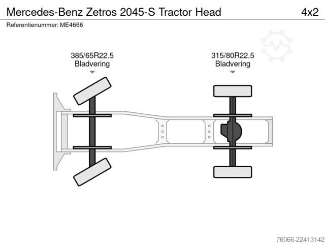 Standaard-SZM Mercedes-Benz Zetros 2045-S Tractor Head