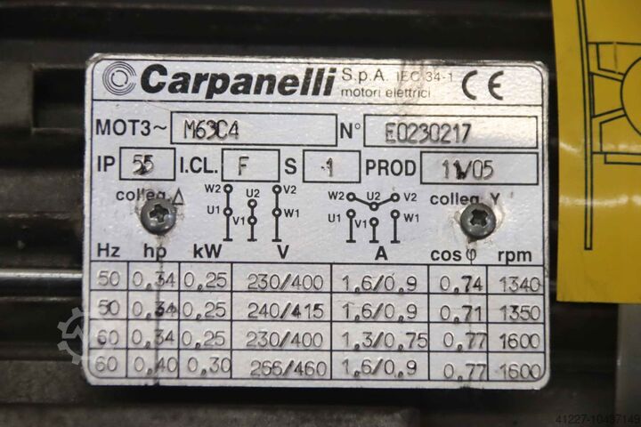Převodový motor 0,25 kW 13 ot/min S.T.M. RMI 50 D M63C4