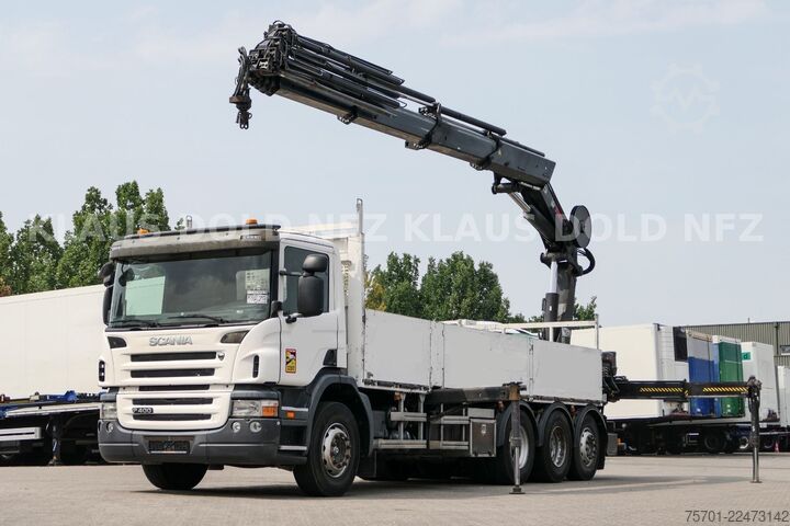 Żuraw samochodowy SCANIA P 400 Pritsche Kran HIAB 377 E Funk Euro 5