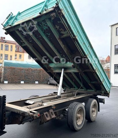 Three-way tipper trailer OBERMAIER 13 t, Dreiseitenkipper, Rampen