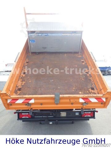 Trostrani kiper kombi IVECO 70 C 18 DoKa/Kipper/Palfinger Kran/Greifer/2xAHK