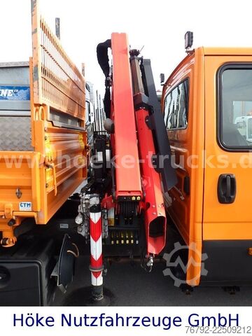 Kiper kombi IVECO 70 C 18 DoKa/Kipper/Palfinger Kran/Greifer/2xAHK