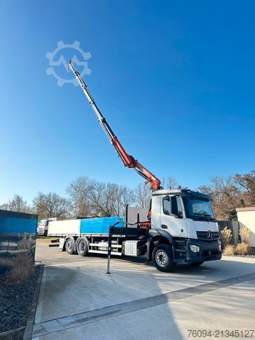 Φορτηγό με επίπεδη καρότσα MERCEDES-BENZ Actros 2536 6x2 KRAN 20m FUNK Pritsche 7,5m