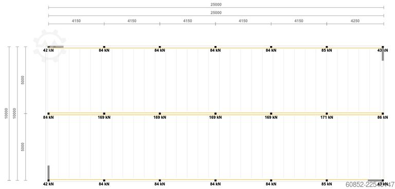 Platforma magazynowa 10x25m Lagerbühne , Belastung : 500kg/qm Unterkante: 3,0m , ca. 250qm Systembühne