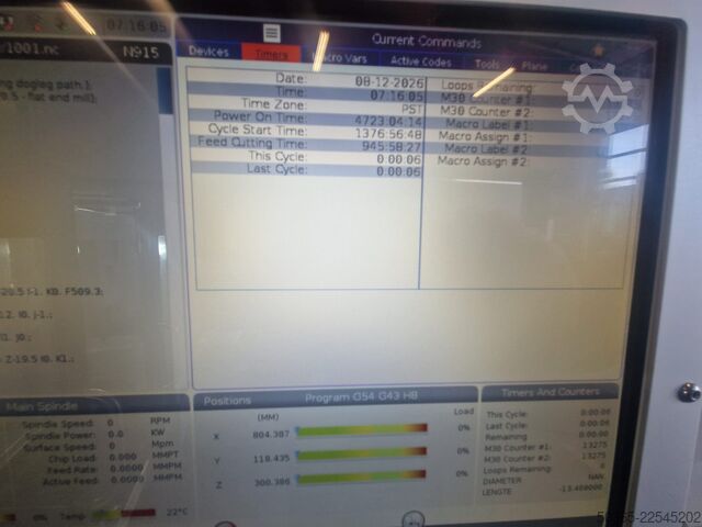 Vertikalt bearbetningscenter Haas TM-2P