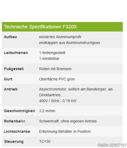 Inne urządzenia peryferyjne F32000 Pufferstation für Kisten TrioTechnik F3200 Pufferstation für Kisten, 2017
