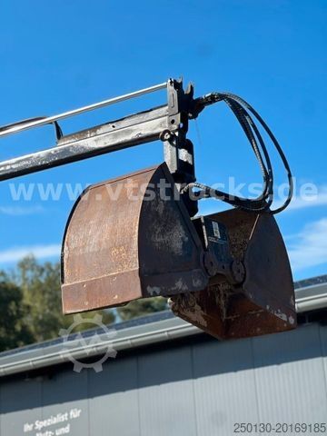 Three-sided tipper truck MAN TGM 18.340 4x2 Meiller DSK + Palfinger-Ladekran