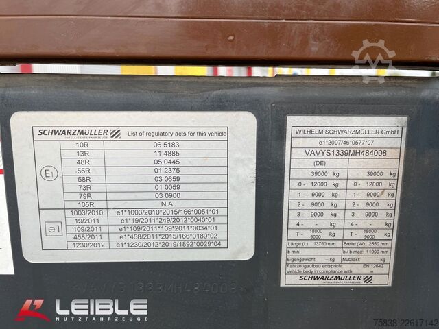 Semirremolque de troncos SCHWARZMÜLLER S1*Holzrungen & Plattform*Liftachse*SAF-Achsen*