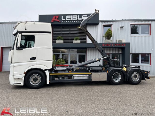 Kampós konténerszállító teherautó MERCEDES-BENZ Actros 2552*Big Space*Meiller RS21.65*Lift/Lenk*