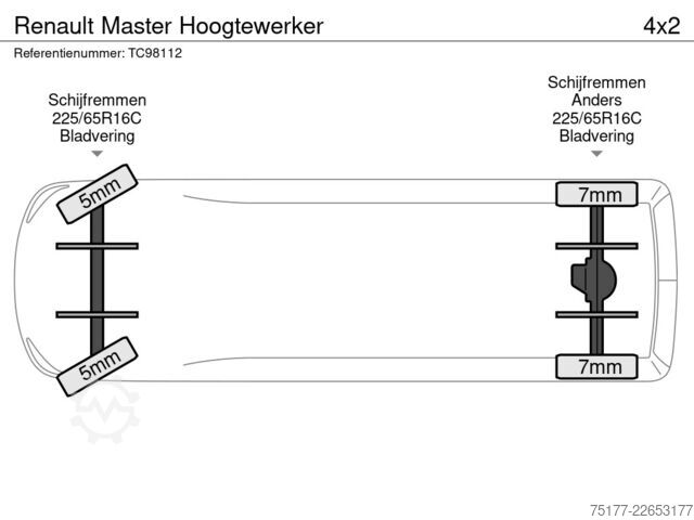 Plate-forme de levage Renault Master Hoogtewerker
