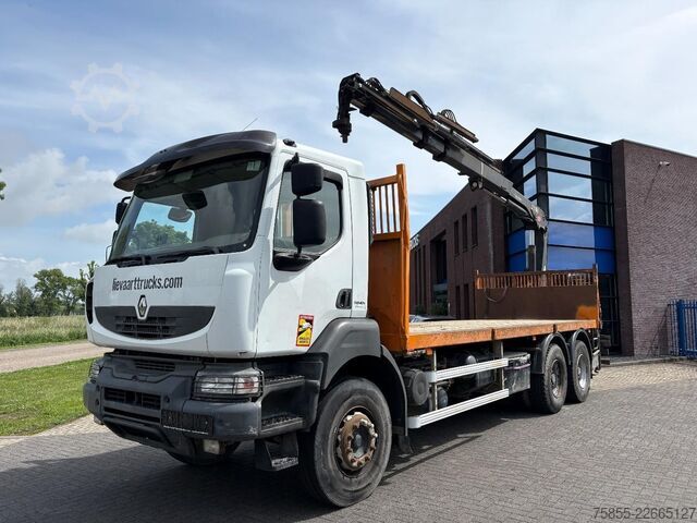 Remorca platformei Renault Kerax 380 6x4 Full Steel / Hiab 166B-3 / Remote...