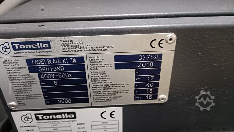 Laser na denim Tonello LASER BLAZE K1 TM