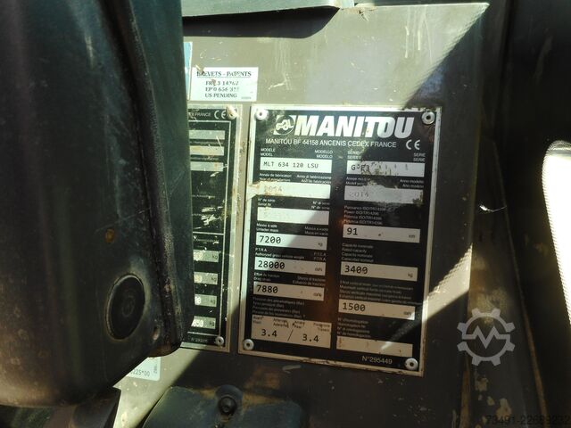 Teleskopik yükleyici Manitou MLT 634-120 LSU