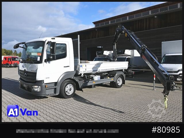 Tipvogn varebil MERCEDES-BENZ Atego 816 Kipper Kran, Hiab, AHK, Klima