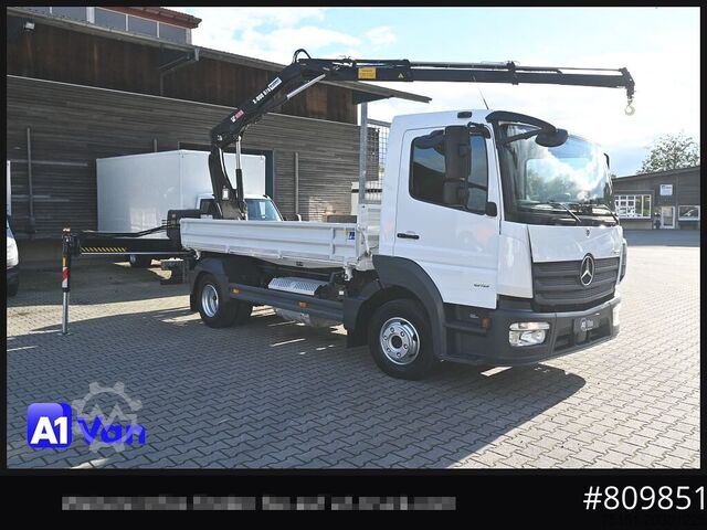 Tipvogn varebil MERCEDES-BENZ Atego 816 Kipper Kran, Hiab, AHK, Klima