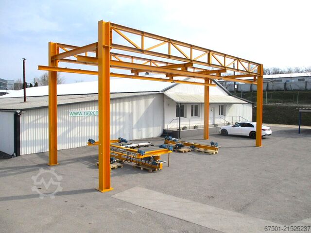 Hallenkraan, kraan, bovenloopkraan DEMAG  800 kg + 630 kg  + Laufschiene (3456)