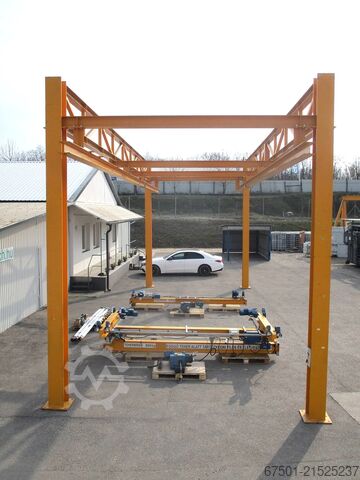 Hallenkraan, kraan, bovenloopkraan DEMAG  800 kg + 630 kg  + Laufschiene (3456)