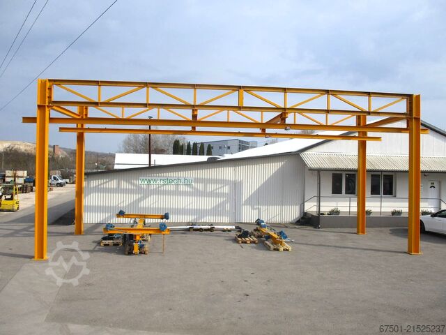 Hallenkraan, kraan, bovenloopkraan DEMAG  800 kg + 630 kg  + Laufschiene (3456)