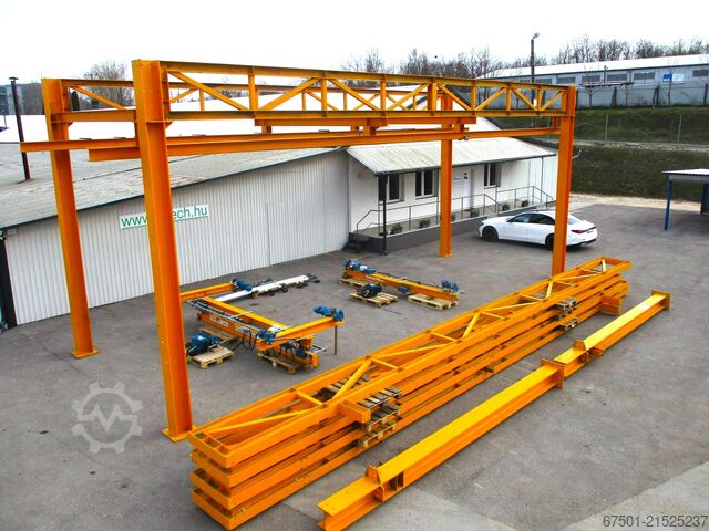 Hallenkraan, kraan, bovenloopkraan DEMAG  800 kg + 630 kg  + Laufschiene (3456)