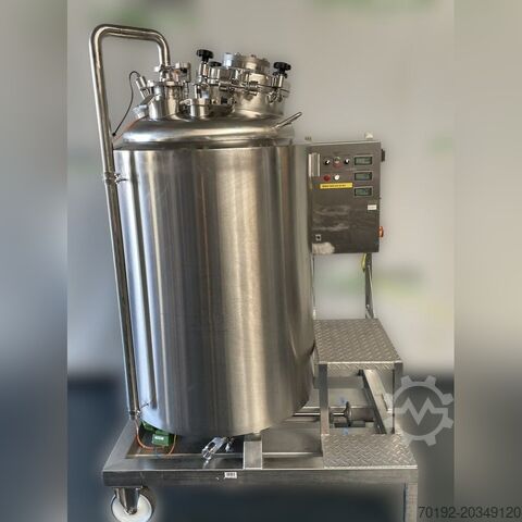 Cuve de pression pharmaceutique mobile 600 litres, Aisi304 avec agitateur magnétique GUTH K0166