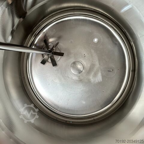 1850 liter verwarm- en koelbare drukvat van V2A met Stelzer kruisbladroerder. Apparatebau Nordhausen B0039