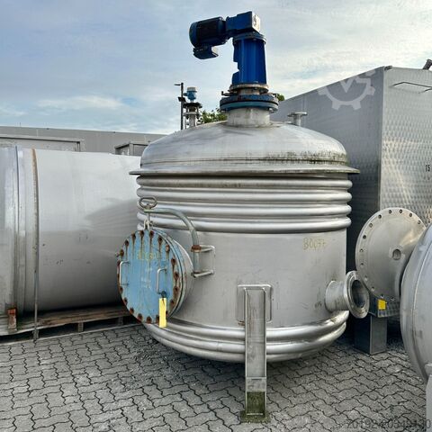 Cuve sous pression et sous vide, chauffante/réfrigérante de 4 413 litres, AISI316 avec agitateur à h HANAG B0037