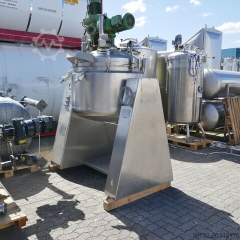 Cuve pharmaceutique basculante sous pression de 663 litres, chauffable/refroidissable, en Aisi 316 a ROMABAU AG 9911