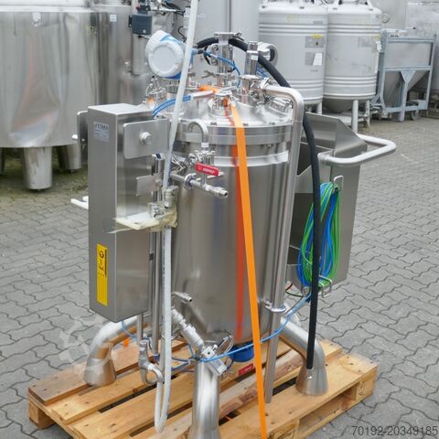 Cuve de procédé pharmaceutique mobile inutilisée de 150 litres, chauffable/refroidissable, en Aisi 3 Raff & Grund 9889
