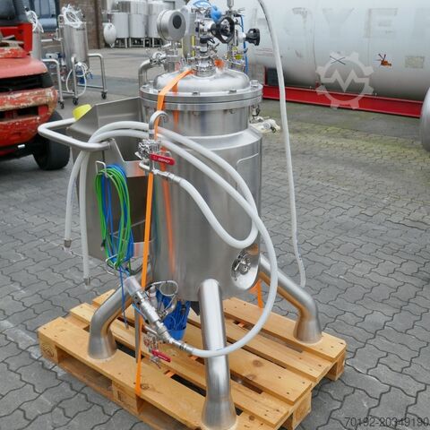 Cuve de procédé pharmaceutique mobile, chauffable/refroidissable de 80 litres, inutilisée, Aisi 316  Raff & Grund 9888