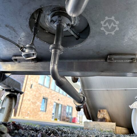 458 liter mobiele verwarmbare/koelbare drukvat van V4A met propellerroerwerk Diessel 9813